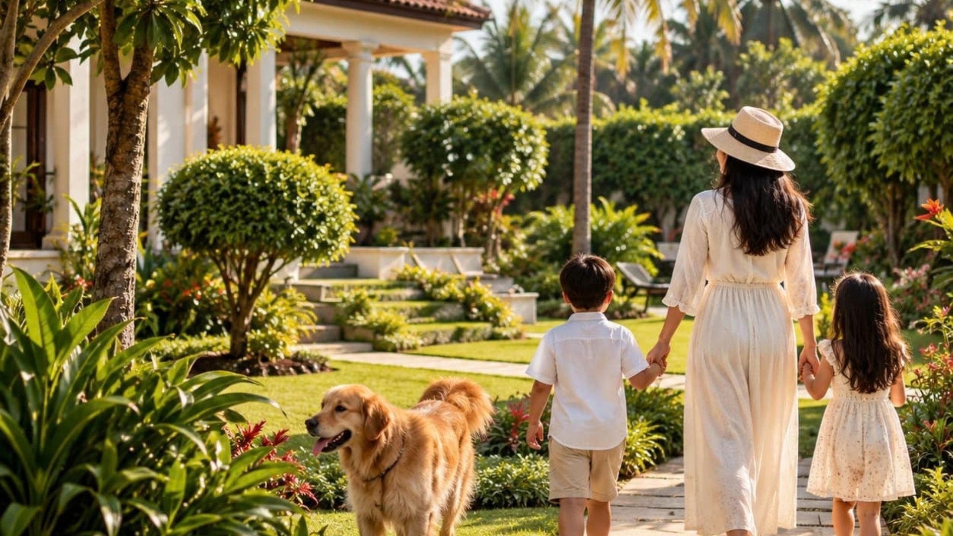 Family enjoying nature at Alagoa Estate