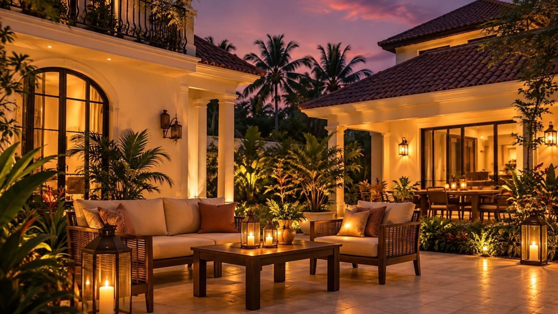 Villa at twilight